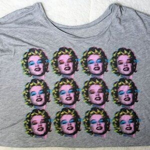 Andy Warhol Marilyn Monroe Gray Heather Tank Top Medium